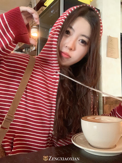 <曾小咸推荐>现货秒杀 ！微信超特价！韩系条纹长袖外套 日常189.99 立减100 秒杀89.99！！ 商品图11