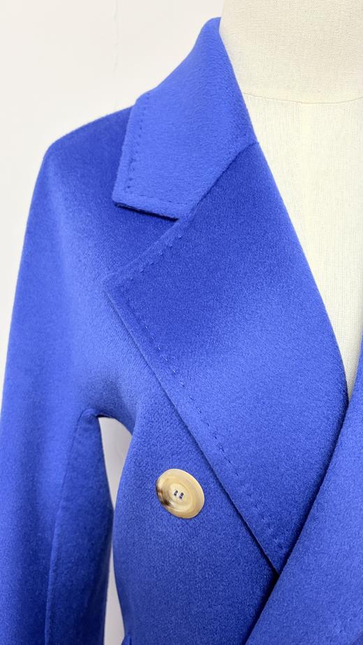 【直播大场福利】编号130 经典王室蓝 双排扣 大衣 100%纯山羊绒 超级显白 不退不换 商品图2