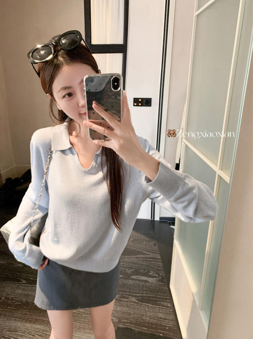 <曾小咸推荐>现货秒杀 ！微信超特价！3色韩系Polo领针织衫 日常139.99 立减70 秒杀69.99！！褶皱蕾丝边阔腿西装裤 秒杀89.99！！ 商品图8