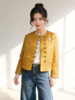 SZ6R15_明黄色/庭芜绿色_外套_秋冬_新中式圆领对襟一字盘扣暗纹提花绗_高级女装_BERNIEELEN 伯妮斯茵 商品缩略图0
