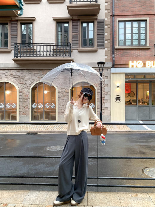 <曾小咸推荐>现货秒杀 ！微信超特价！3色韩系Polo领针织衫 日常139.99 立减70 秒杀69.99！！褶皱蕾丝边阔腿西装裤 秒杀89.99！！ 商品图7