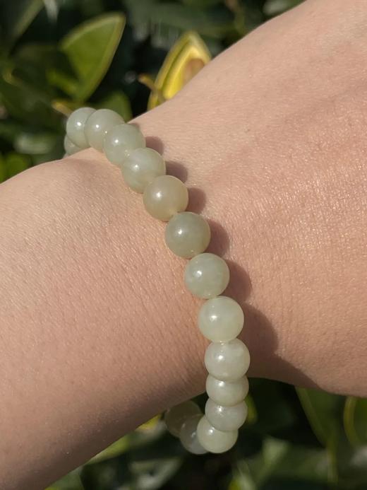 若羌黄口料白玉珠首饰三件套组，顺丰包邮 商品图3