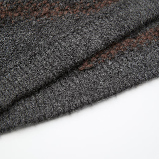 ROMI STUDIO“中古匠心”羊毛混纺3针嵌花花型收腰开衫RWCAWT5413 商品图4