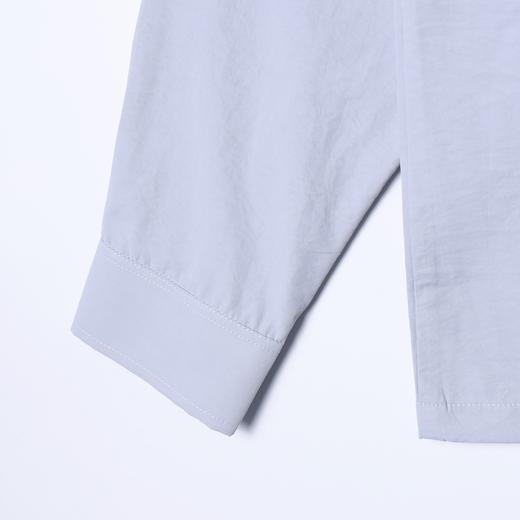 29271SDSA男士春夏新款痞帅男装潮牌时尚纯色褶皱翻领衬衫休闲百搭舒适 商品图4