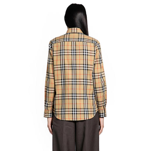 BURBERRY 巴宝莉 女士棉质格纹长袖衬衫 格子 8119172 B9368 商品图2