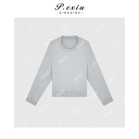 04-2潘依绣丁丁宠粉韩系简约拼接圆领长袖套装Q8119