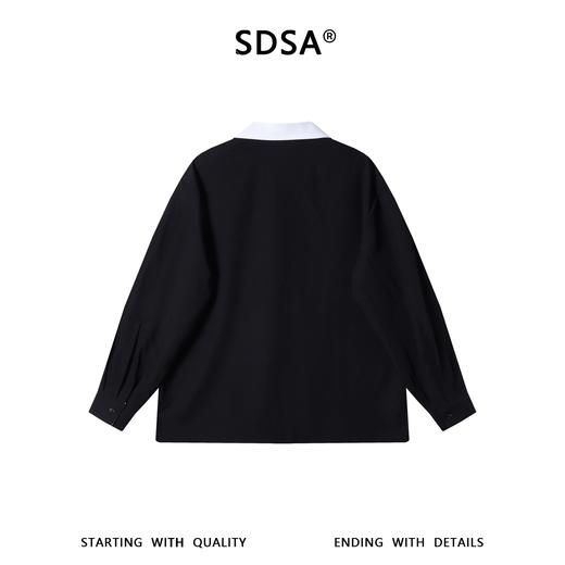 7003SDSA秋冬新款痞帅男装优雅法式叠穿拼接长袖衬衫简约百搭衬衣时尚 商品图5