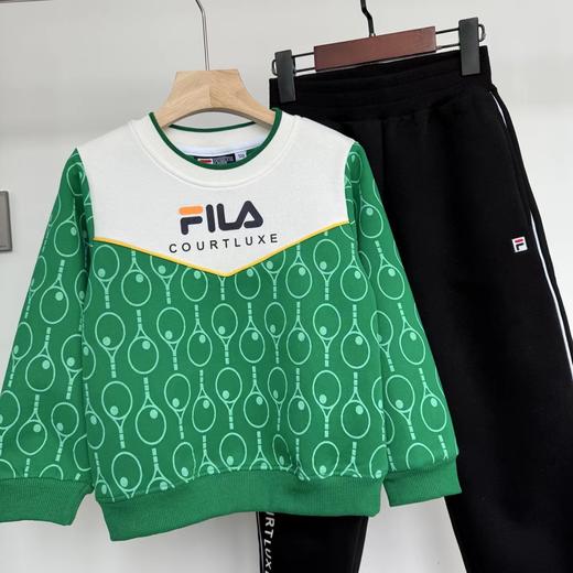 F012444春季2026新款绿色满印圆领套装男女宝宝同款 商品图2