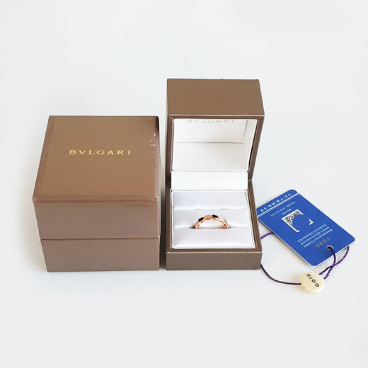 【95新】BVLGARI宝格丽Serpenti Viper系列356545玫瑰金镶钻镶黑玛瑙蛇骨戒指54号女士 100126AK20 商品图1