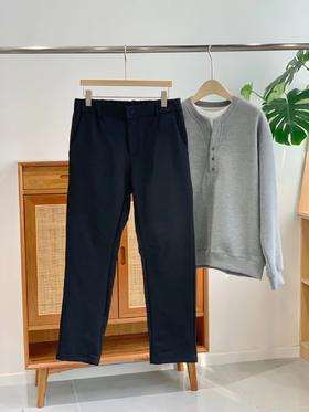 F012431男士梭织磨毛拉绒立体剪裁修身长裤休闲裤