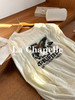 专柜实拍【时髦精BI入】拉夏贝尔/La Chapelle圆领撞色蝴蝶字母长袖T恤~显瘦遮肉打底衫 商品缩略图4
