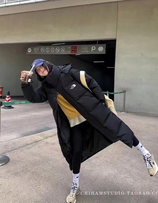 F012423长款大朵绒羽绒服中戏多口袋情侣款加厚保暖 商品图1