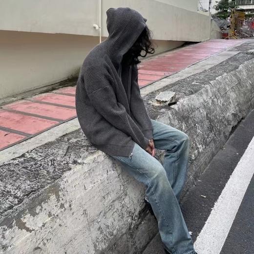 F012459新款毛衣打底连帽开衫慵懒风内搭针织衫外套 商品图7