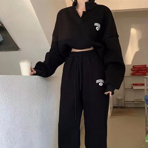 【卫衣卫裤套装】春秋新款 宽松款式上衣 时尚休闲 跑步运动两件套  商品图3