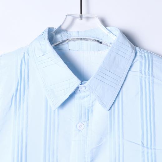 7021SDSA男士秋冬新款痞帅男装韩版潮牌纯色褶皱翻领长袖衬衣百搭休闲 商品图3