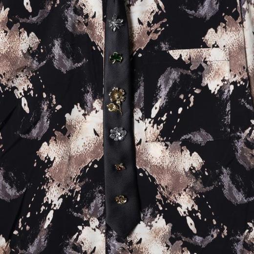 SDSA男士春夏新款痞帅男装复古亲肤撞色设计长袖衬衫百搭休闲衬衣 商品图2