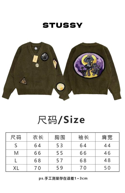 F012434联名款重工徽章贴布绣情侣V领针织毛衣 商品图13