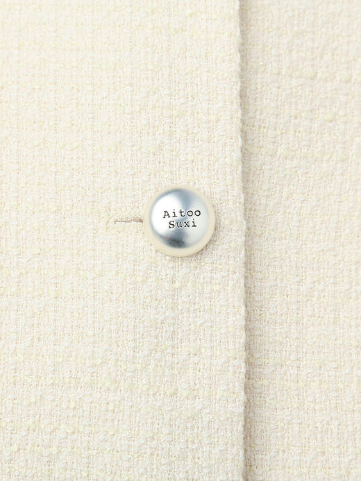 挺括质感小香风外套 春季米白色遮肉百搭气质短款上衣 商品图3