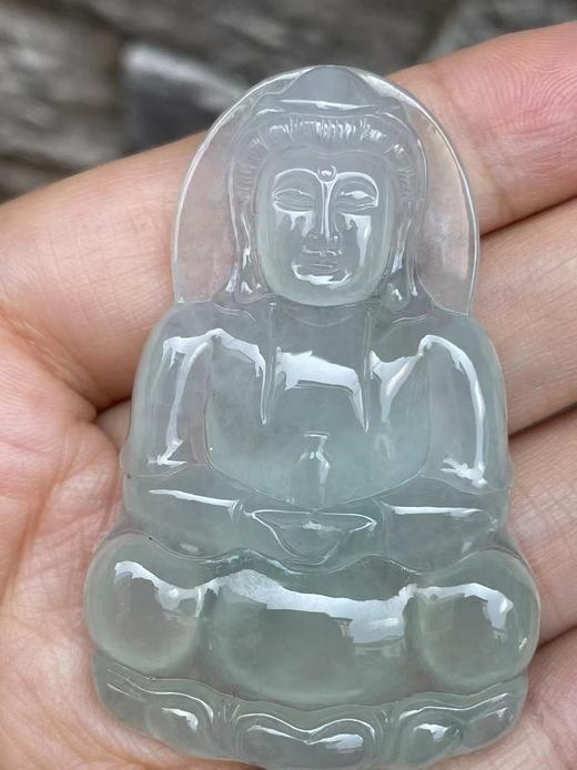 【直播大场福利】高货 高冰起胶晴水翡翠观音 附证书 商品图2