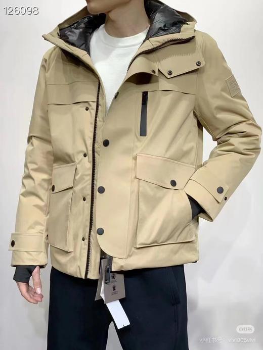 F012437冬季新款定制工装大口袋短款连帽情侣羽绒服 商品图0