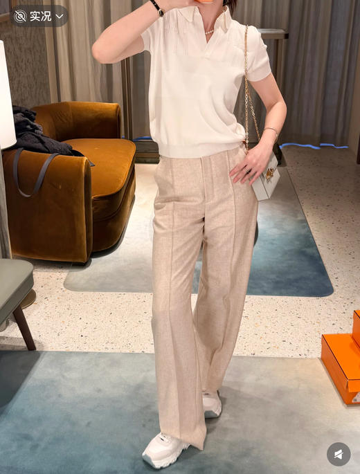 白色针织polo衫(KX*MM) 商品图4