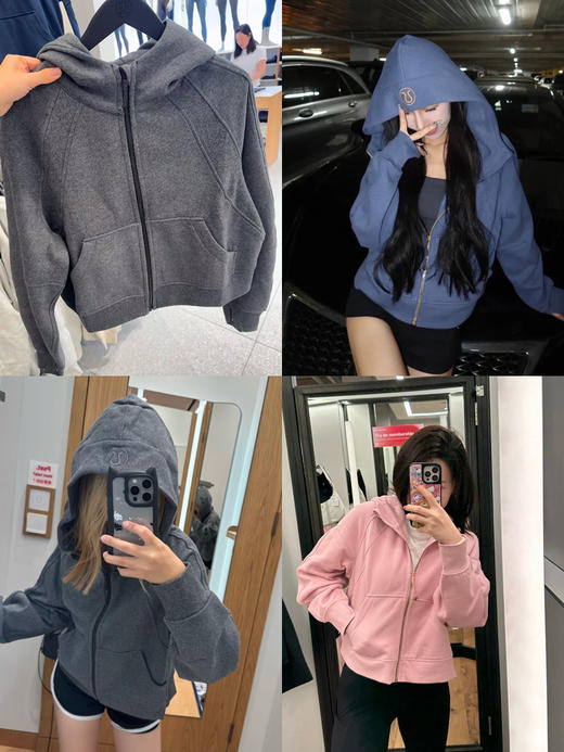 125-4极限特惠 渠道面料 独家 lu scuba 高密薄绒 宽松休闲 连帽卫衣 准码选 商品图0