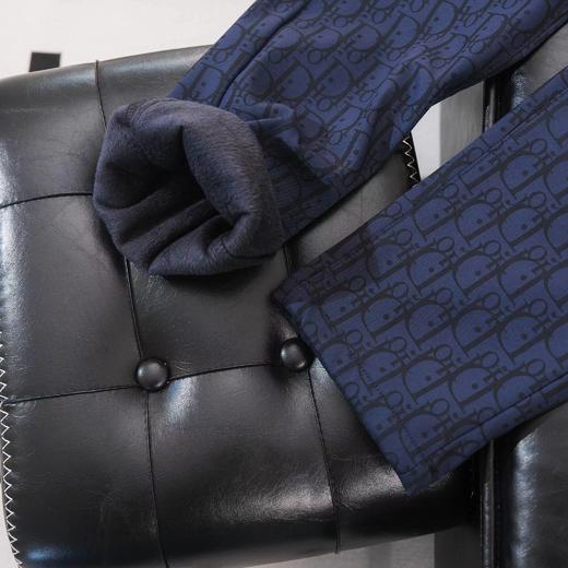 F012407秋冬新款限定精典老花暗纹提花满印高街宽松直筒加绒休闲裤长裤子 商品图10