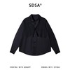 7022SDSA男士秋冬新款痞帅男装韩版简约纯色拼接针织长袖衬衫百搭休闲 商品缩略图1