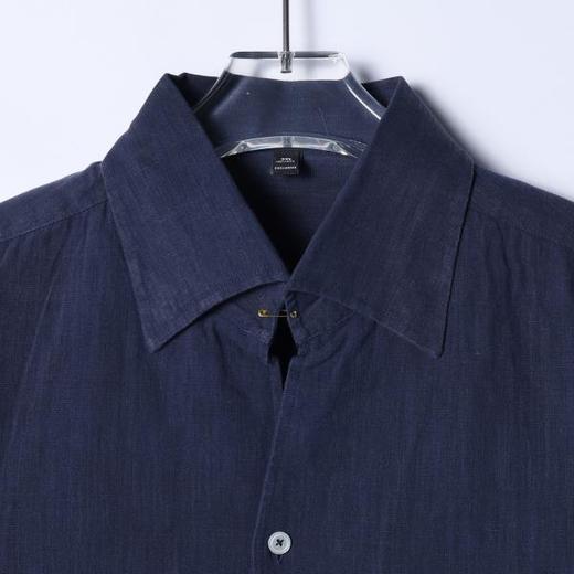 1170SDSA男士春夏新款痞帅男装老钱风百搭纯色长袖衬衫时尚休闲衬衣 商品图2