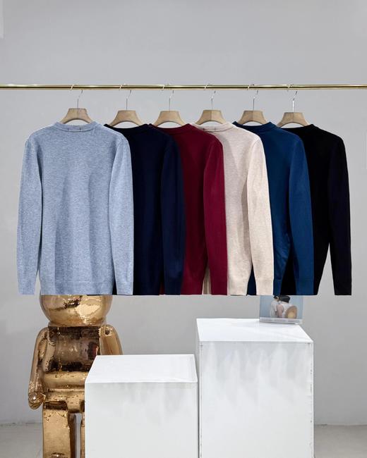 F012498老钱休闲风圆领高品质柔软亲肤针织衫 商品图1