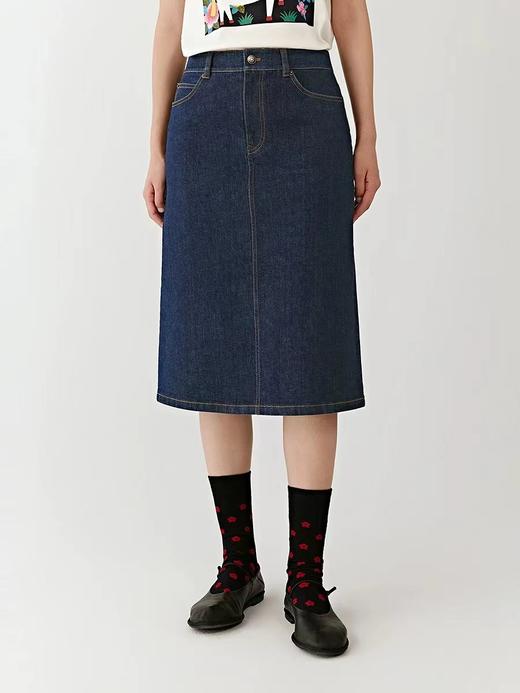 F012481新年系列女装2026春夏新款棉弹牛仔半身裙 商品图1