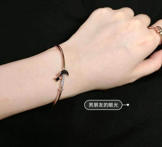 F012430神秘月光浪漫星辰 优雅月亮星星元素可调手镯女手链百搭配饰玫瑰金 商品图7