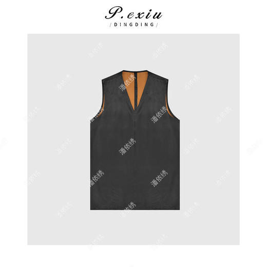 04-3潘依绣丁丁宠粉英伦风简约复古V领套装Q17643 商品图1