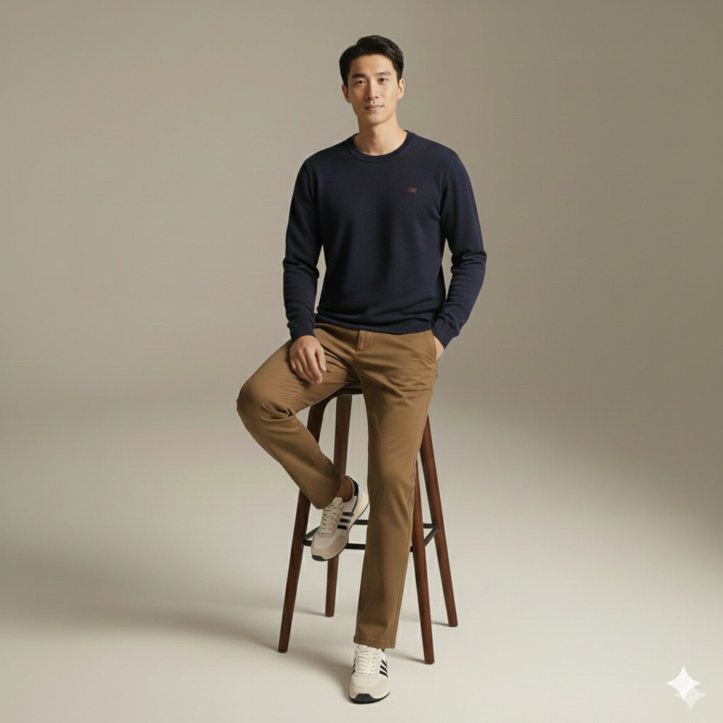 微信25D963-2106休闲贴袋布裤