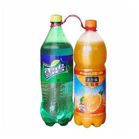 【超市】雪碧Sprite美汁源 柠檬味汽水+果粒橙橙汁饮料 1.25l*2瓶/组