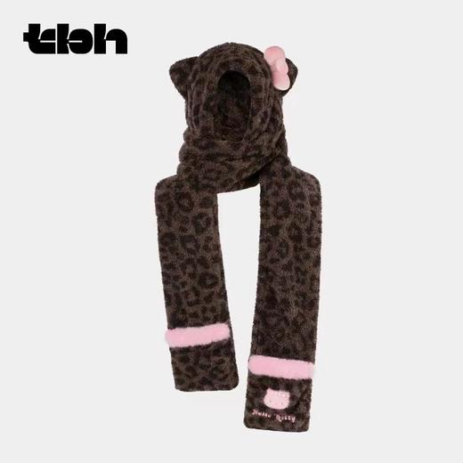F012468二合一设计联名款豹纹毛绒手套帽子围巾 商品图13