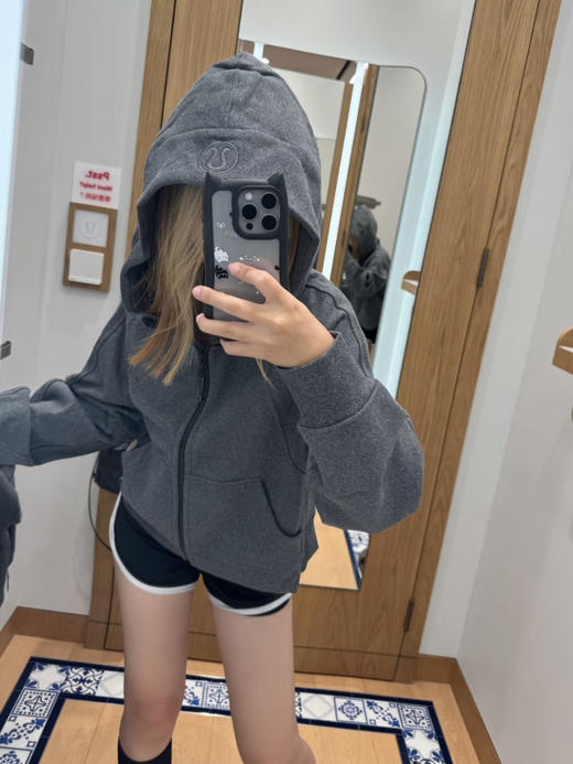 125-4极限特惠 渠道面料 独家 lu scuba 高密薄绒 宽松休闲 连帽卫衣 准码选 商品图12