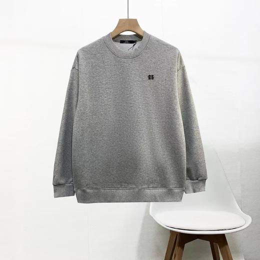 F012425新款休闲百搭圆领套头加绒卫衣男女同款 商品图2