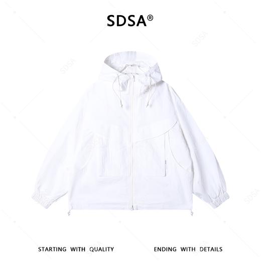 W0520SDSA春夏新款痞帅男装潮牌拼接设计拉链立领连帽夹克外套百搭工装 商品图1