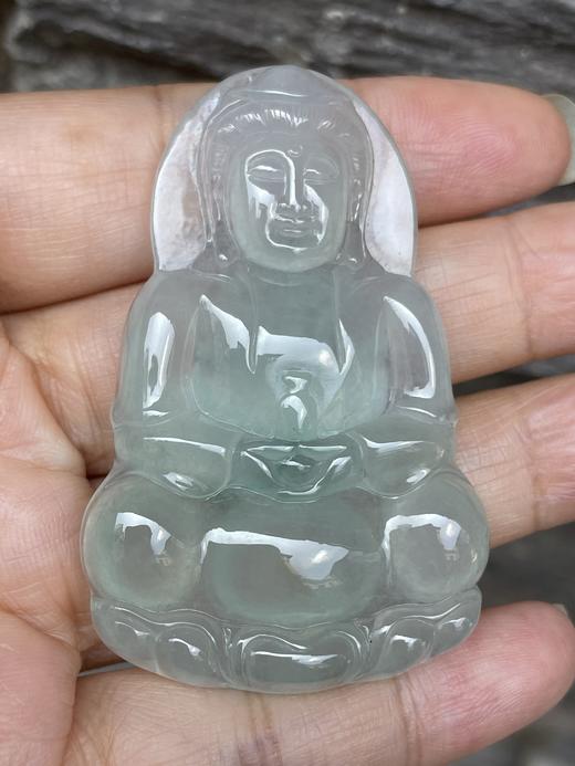 【直播大场福利】高货 高冰起胶晴水翡翠观音 附证书 商品图7