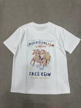 F012479新品生肖马年系列彩绘印花棉质短袖T恤