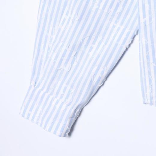 SDSA男士秋冬新款痞帅男装时尚简约撞色竖纹设计感长袖衬衫百搭 商品图3