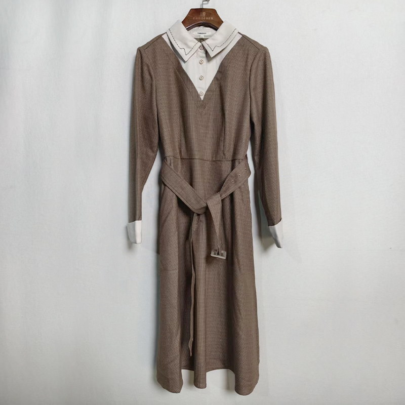 Famecoco范可儿长袖收腰连衣裙F228FA013 商品图0