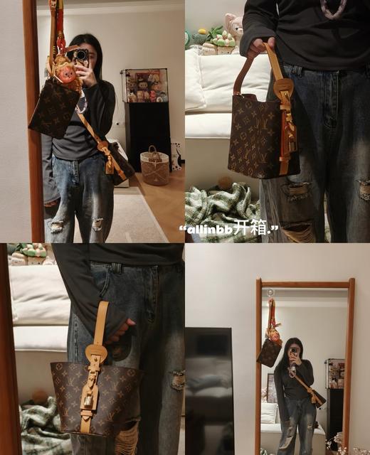 海外邮寄可扫芯片原版皮allinBB发财水桶包 商品图7