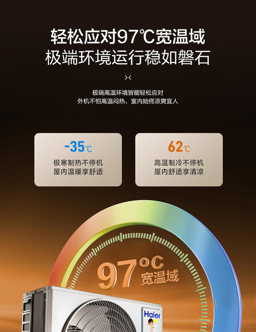 海尔（Haier）小红花性能王·京棠2P客厅柜机一级能效KFR-50LW/J300-1套机 商品图6