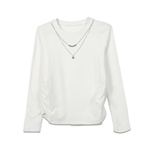 修身项链长袖T-纪念日百货门店同款169265021 商品图4