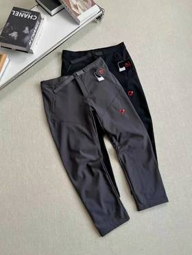 F012412刺绣款Logo直筒宽松冲锋裤休闲登山裤