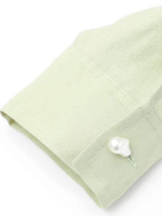 浅薄荷绿垂感衬衫女 2026 春装新品 宽松显瘦透气防晒通勤衬衣 商品图3