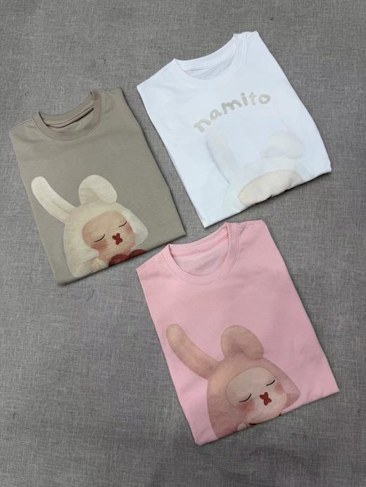 F012485早春新品卡通兔系列棉质宽松圆领长袖T恤上衣 商品图1