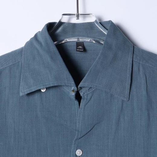 1170SDSA男士春夏新款痞帅男装老钱风百搭纯色长袖衬衫时尚休闲衬衣 商品图2